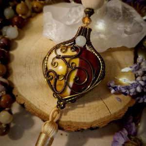 Mala 108 perles aux couleurs de l'automne jaspe mokaite et jade