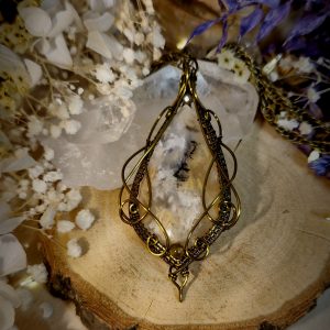 Talisman agate dendrite tigrée larme de dragon chargé des énergies de la terre - Bijoux féeriques protecteurs en pierres naturelles Les jolis trésors de Lalie