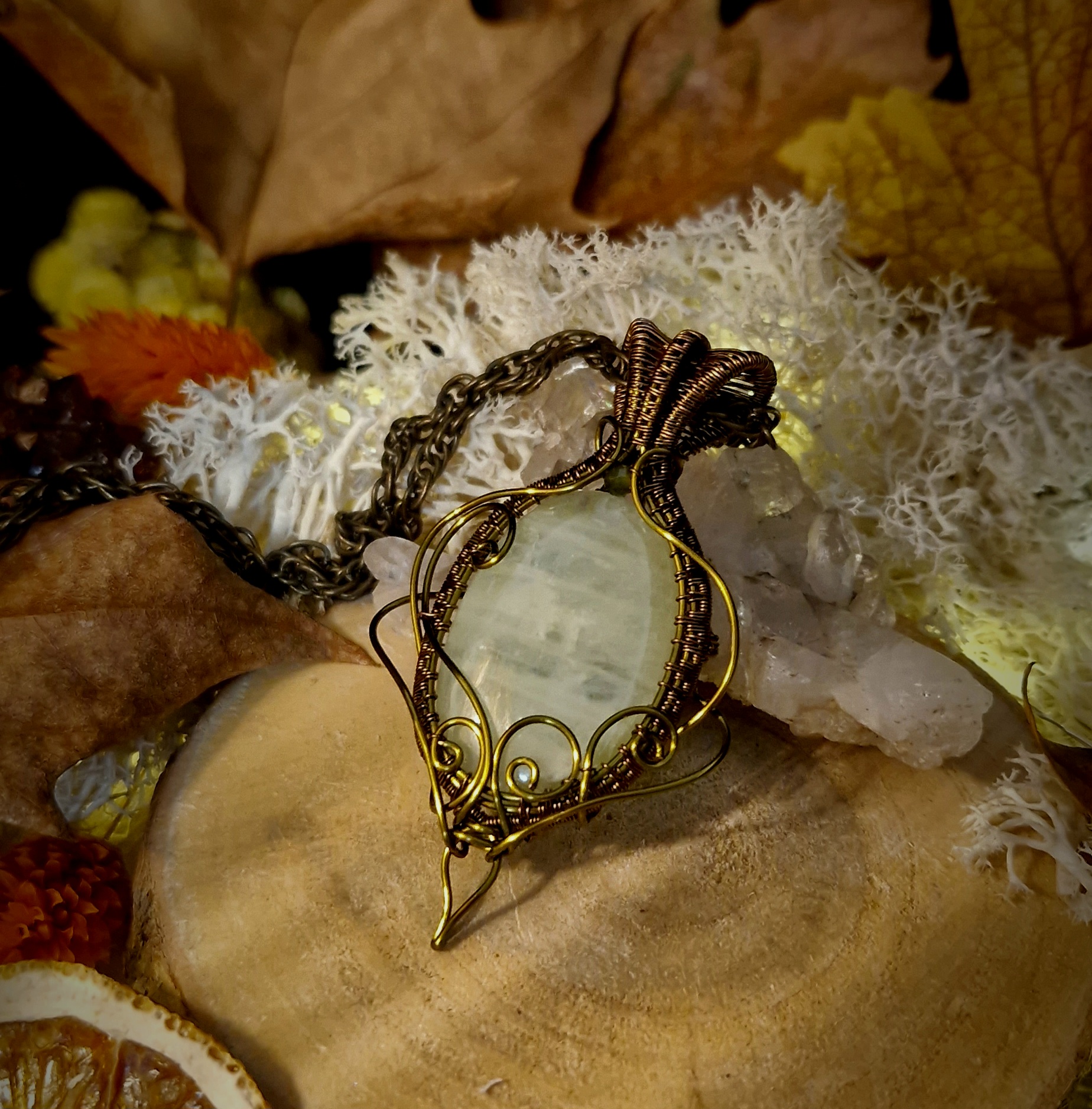 Collier bohème avec béryl