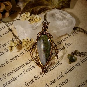 Talisman Agate mousse ~ Etoile intérieure