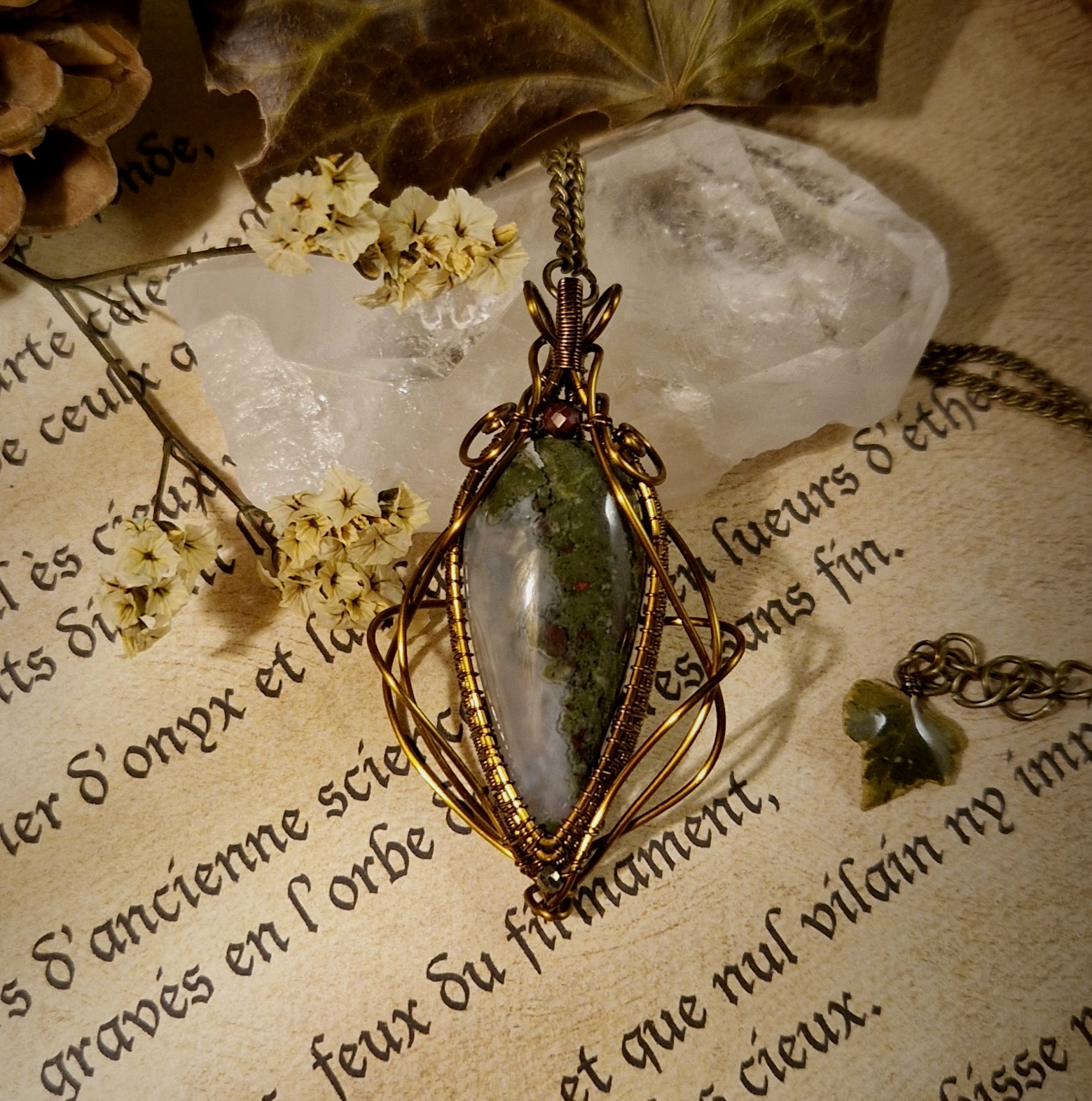 Talisman Agate mousse ~ Etoile intérieure