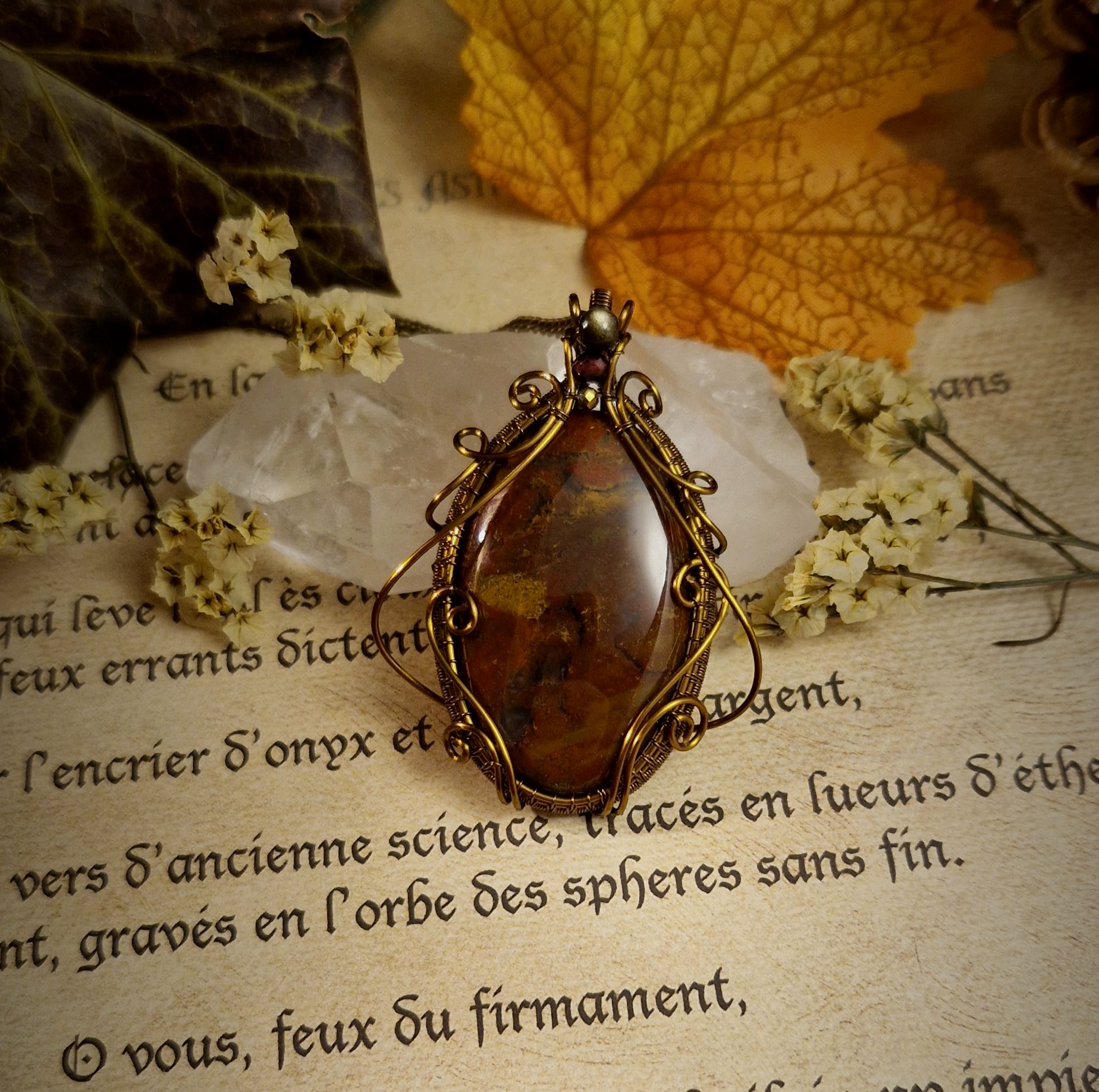 Talisman Confiance ~ Agate mousse rouge