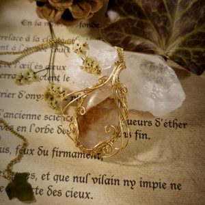 Talisman Quartz hématoïde ~ Flamme blanche